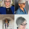 Coupe de cheveux court femme 60 ans avec lunettes 2024