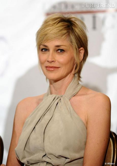 Coupe cheveux sharon stone